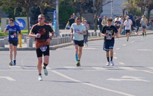 People running on the street